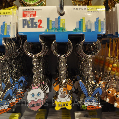 USJペット2グッズ：ペット2キャラクターのキーチェーンセット