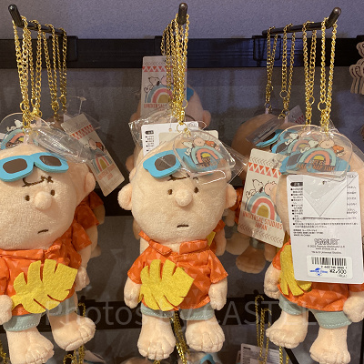 USJスヌーピー夏グッズ/ぬいぐるみキーチェーン