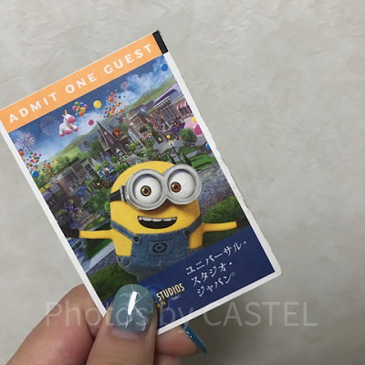 ミニオンデザインのUSJチケット