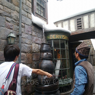 USJワンド・マジックの魔法スポット/水が飛び出す魔法