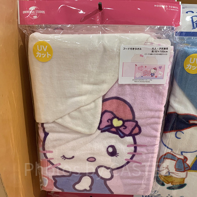 USJ2025/キティのフード付きタオル