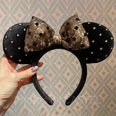 ベロアドットスパンコールカチューシャ