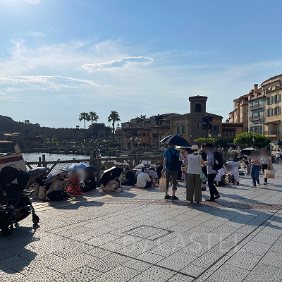 ディズニーシーのショー待ちの様子（16時20分ごろ）