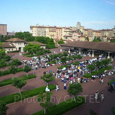 ディズニーシーエントランス開園待ちの様子