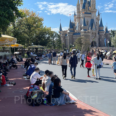 スプーキー“Boo!”パレード待ちの様子 2022年10月1日(土)9時30分ごろ