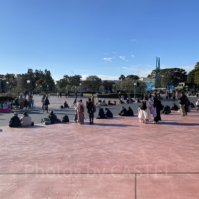 トータリーミニーマウスのパレード待ちの様子（9時30分ごろ）