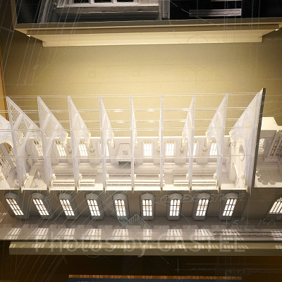 ホグワーツの大広間の天井模型（スタジオツアー東京）