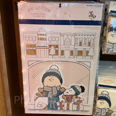 スヌーピーウィンドウステッカー（USJクリスマスグッズ2023）