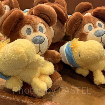 ウッドストックとくまのぬいぐるみ（USJクリスマスグッズ2023）