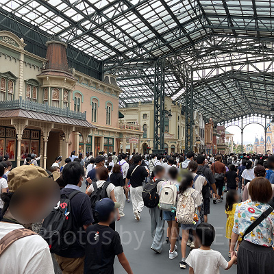 開園直後のワールドバザール