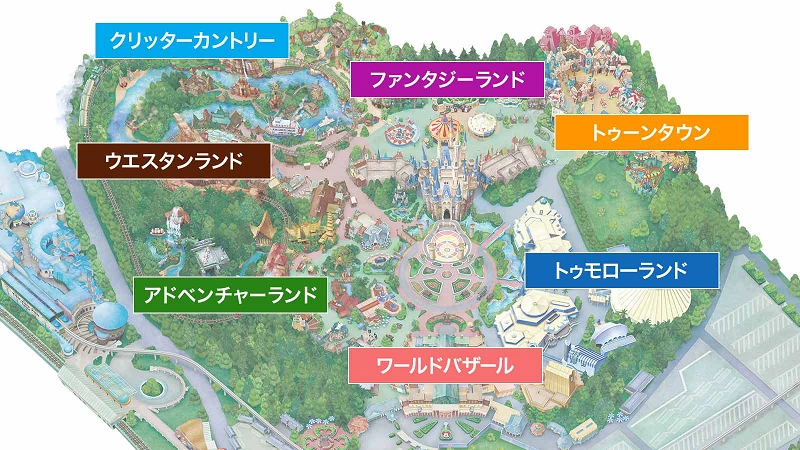 東京ディズニーランド1990年代園内マップ 未開封 【公式通販】