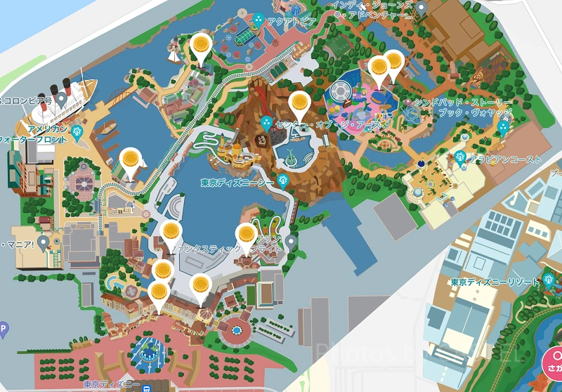 未使用】東京ディズニーランド スーベニアマップ