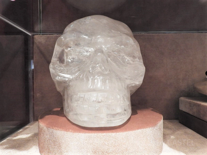 マヤ文明 知恵の旅 クリスタルスカル(水晶髑髏)の彫刻 レプリカ彫像 インディージョーンズ/ マヤ文明（輸入品