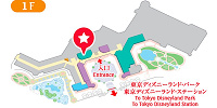 カンナの場所：ディズニーランドホテル内1Fの地図| キャステル | CASTEL ディズニー情報