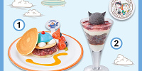 どら焼き風パンケーキとマスカルポーネ＆ダークチェリーのパフェ| キャステル | CASTEL ディズニー情報