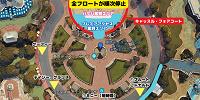 キャッスルフォアコートの停止位置マップ（ミニー@ファンダーランド）| キャステル | CASTEL ディズニー情報