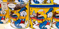 チョコクランチ（ドナルド缶／ミルク）| キャステル | CASTEL ディズニー情報
