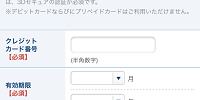 決済情報の入力| キャステル | CASTEL ディズニー情報