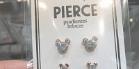 ミッキーシェイプピアス（ピンク）| キャステル | CASTEL ディズニー情報
