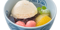 白玉あずき、バニラアイスクリーム添え| キャステル | CASTEL ディズニー情報
