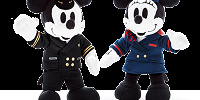 ミッキー &ミニー PLANE CRAZY ぬいぐるみ パイロット　ヴィンテージ 海外ヴィンテージ】ミッキー &ミニー PLANE CRAZY ぬいぐるみ