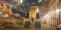 白ニット×ミニスカートのコーデ| キャステル | CASTEL ディズニー情報