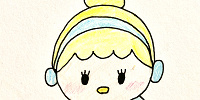 シンデレラ書き方⑨色を塗って出来上がり| キャステル | CASTEL ディズニー情報