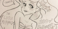 ディズニープリンセスイラスト集①：アリエル鉛筆画| キャステル | CASTEL ディズニー情報