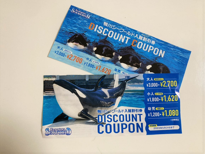 鴨川シーワールド チケットの割引 クーポン情報まとめ コンビニ前売りはお得 入場料を
