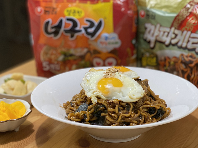 【韓国】チャパグリの作り方！映画パラサイトに登場したレシピは、1人前からでもOK♪