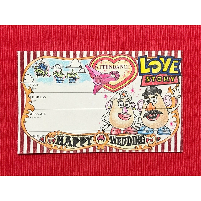 Mr Mrsポテトヘッドの招待状アート キャステル Castel ディズニー情報 Mr Mrsポテトヘッドの招待状アート キャステル Castel ディズニー情報