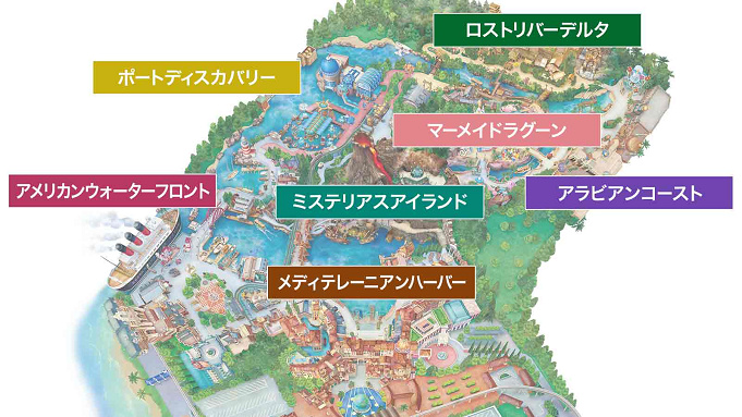 ディズニーシーの地図 分かりやすく解説 ソアリンの場所や新エリアについても