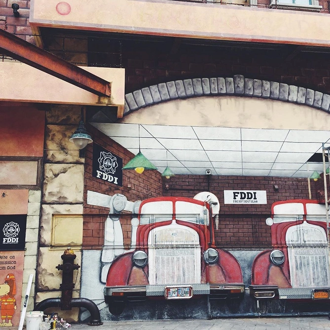 壁画　車