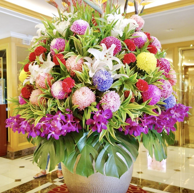 ロビーのお花