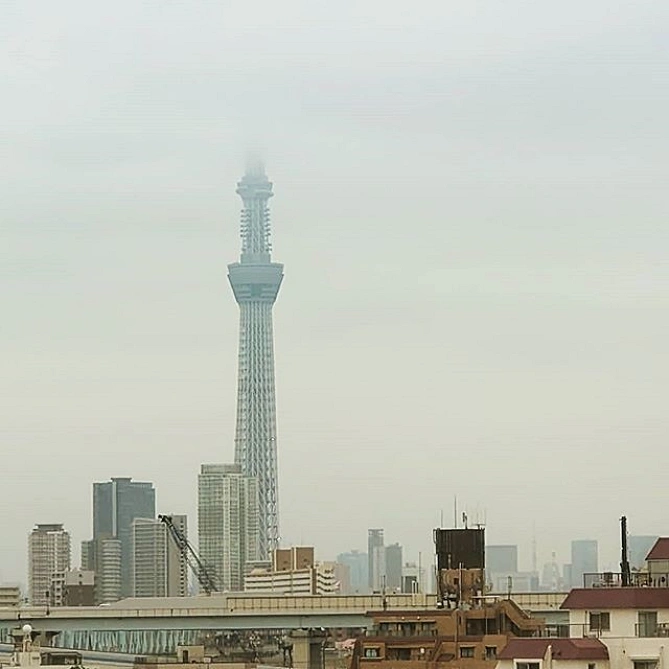 曇りの日の東京スカイツリー