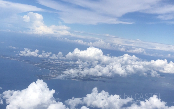 台湾の上空