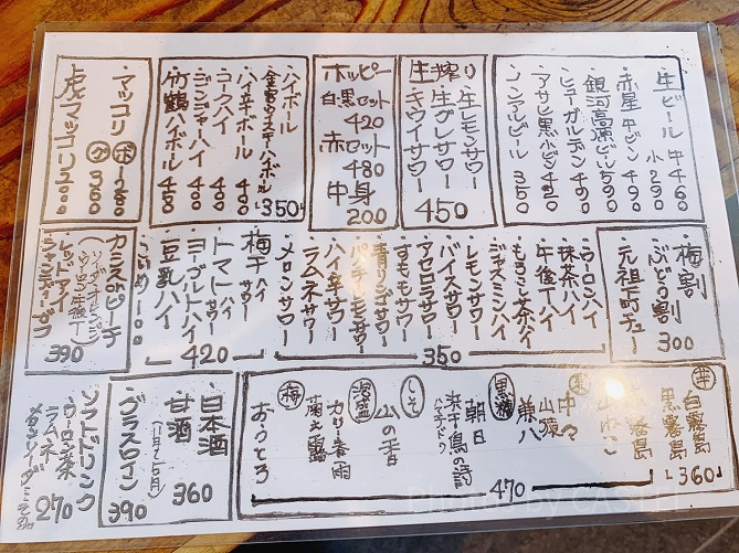 江古田ホルモンのメニュー