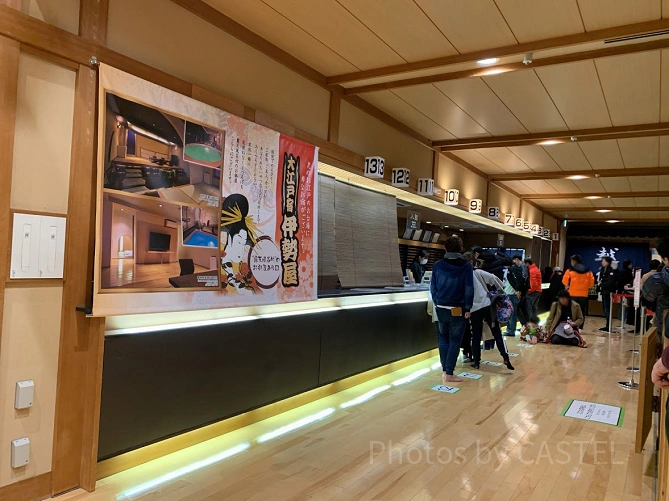 お台場大江戸温泉の入場カウンター
