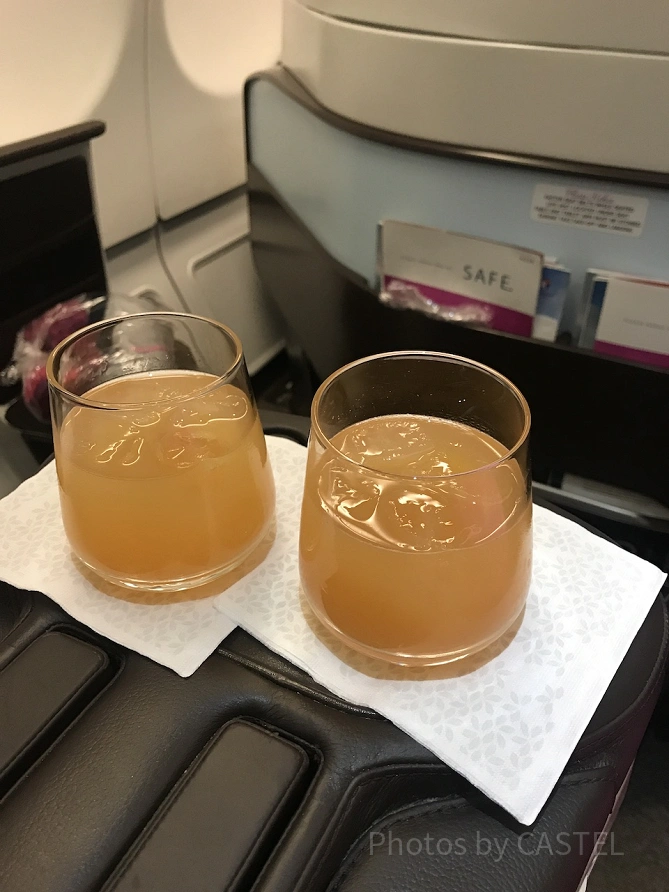 ハワイアン航空のウェルカムドリンク