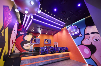 USJミニオンパークのスナックスタンド「イーブル・イーツ」