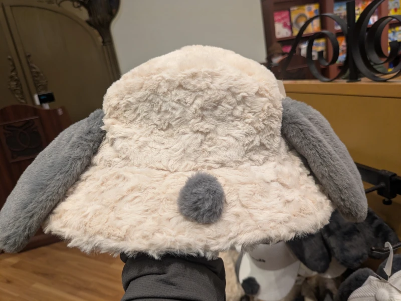 スヌーピー耳付きふわふわバケットハット