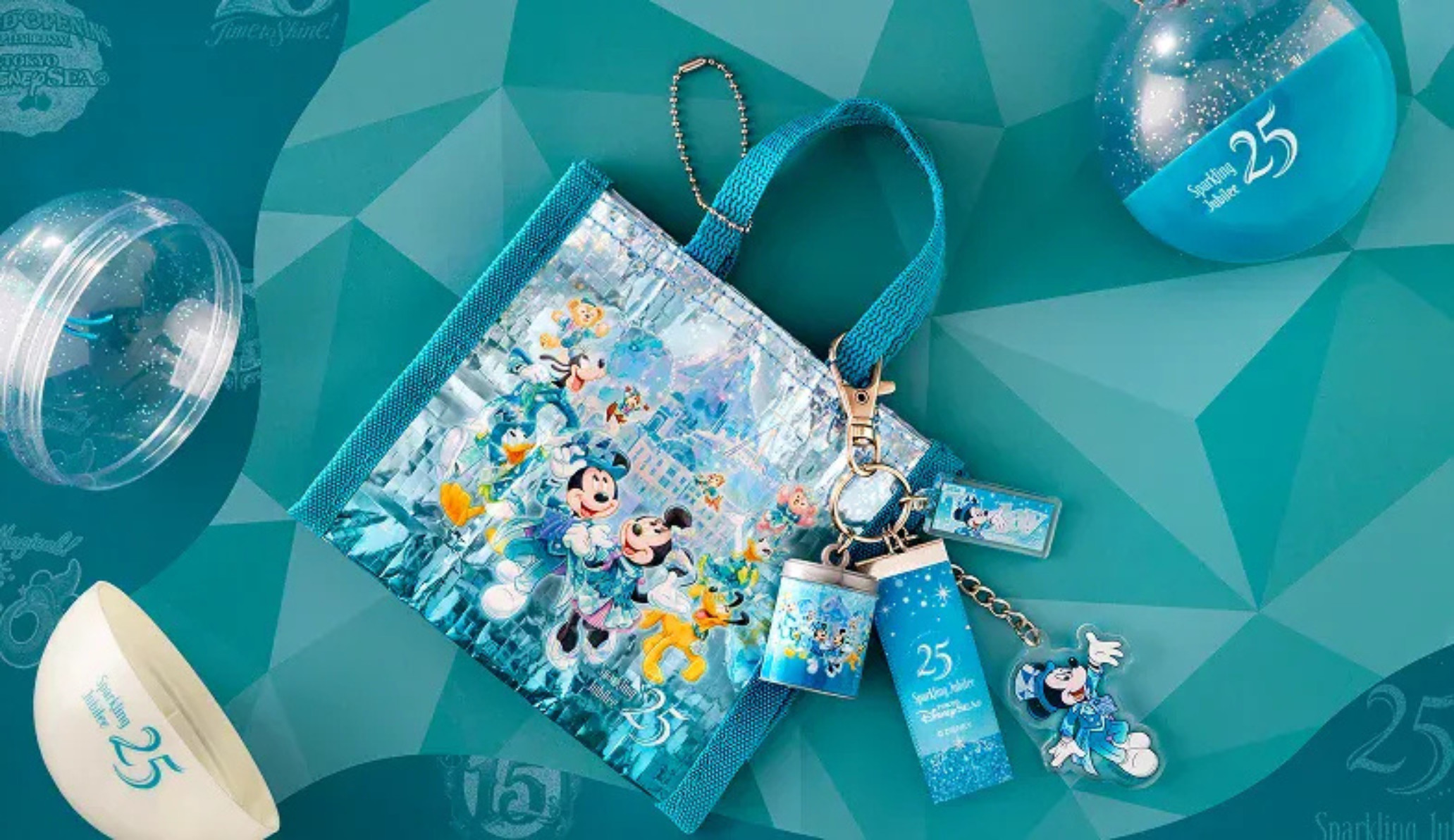 25周年 東京ディズニーシー スパークリングジュビリー キャップ　2個セット ディズニーシー25周年】スパークリングジュビリーのガチャガチャ