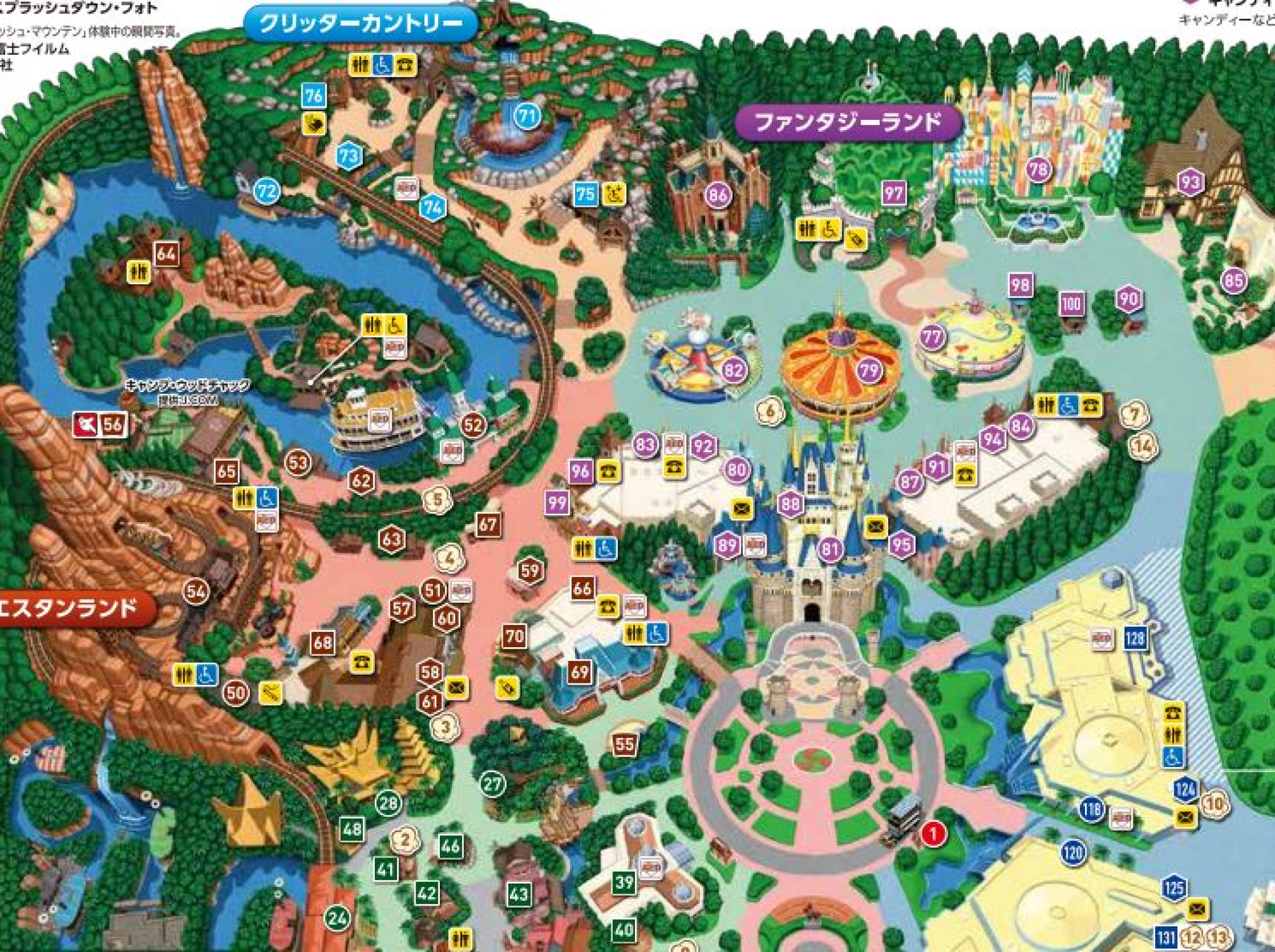 クリッターカントリーの地図 キャステル Castel ディズニー情報