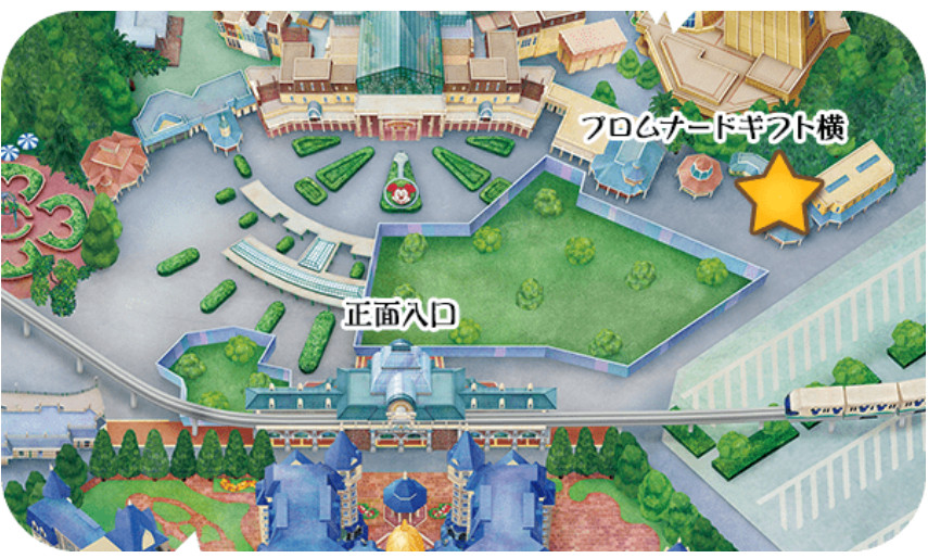 ディズニーランドの着替えスペースの地図 キャステル Castel ディズニー情報