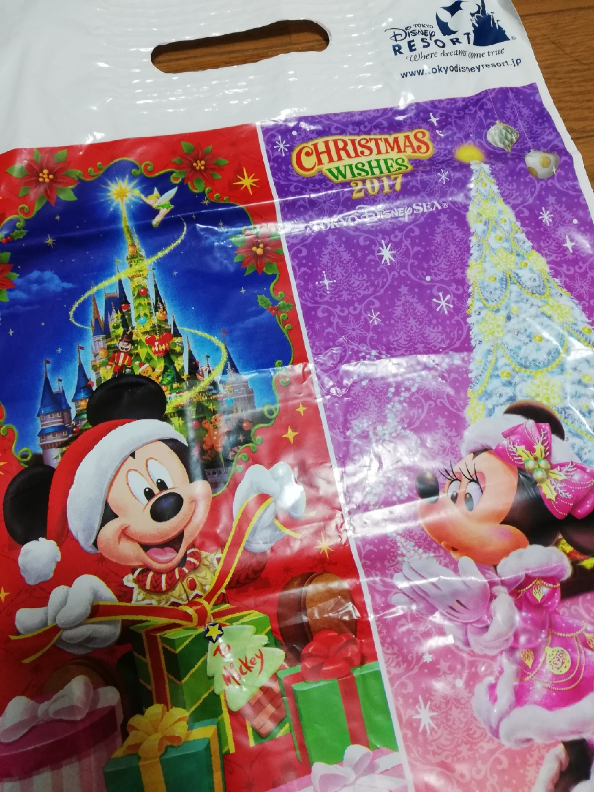 ディズニーお土産袋 クリスマスデザイン キャステル Castel ディズニー情報
