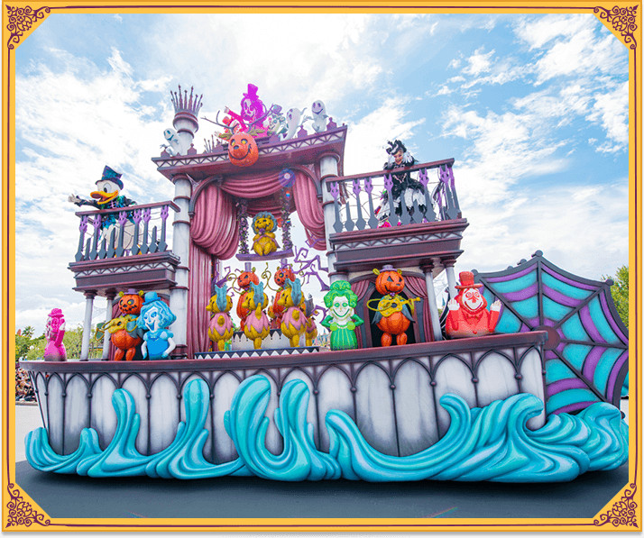 最新 スプーキーboo パレード19停止位置 キャラクターまとめ ディズニーハロウィンのパレード