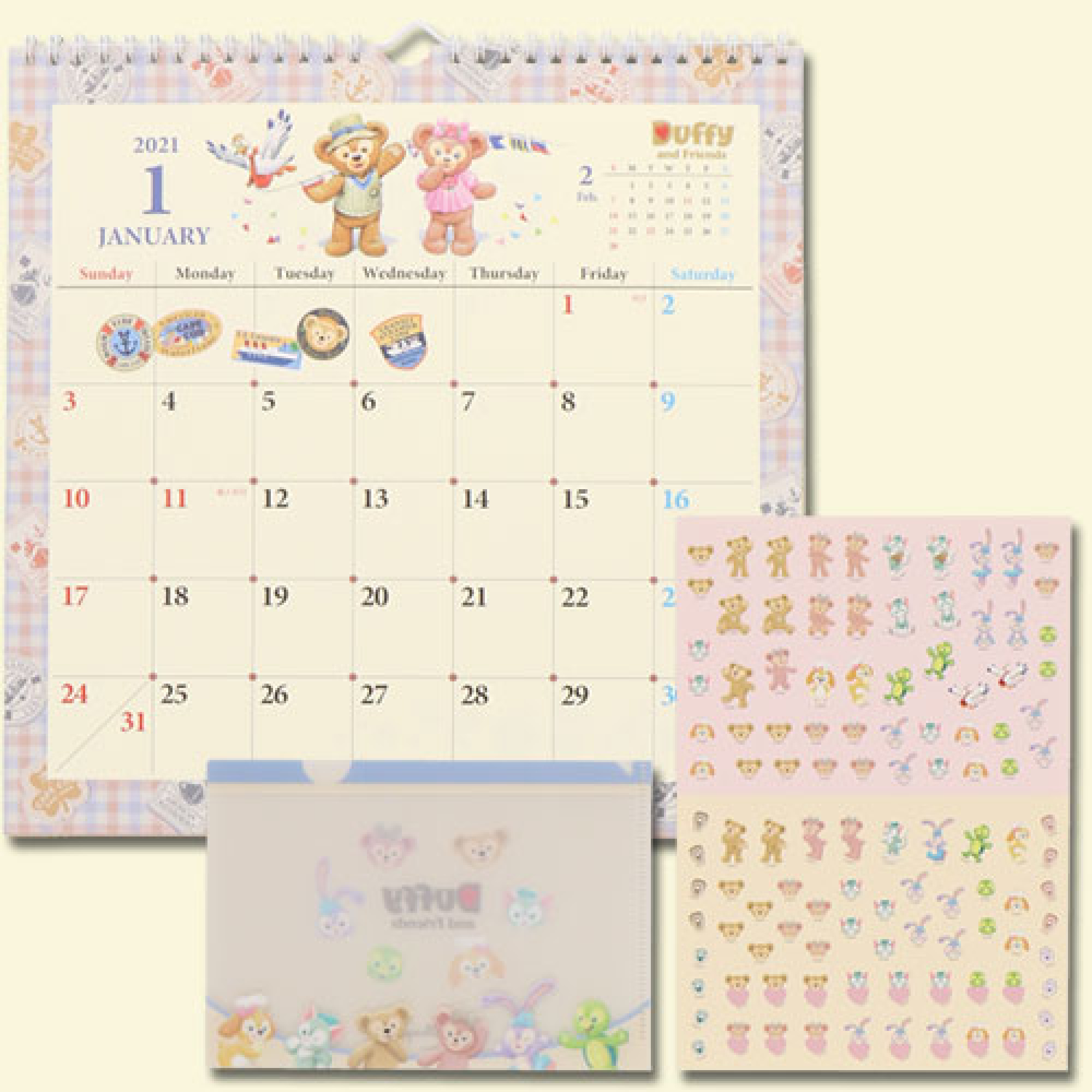 21年版ディズニーカレンダー ダッフィー壁掛け キャステル Castel ディズニー情報