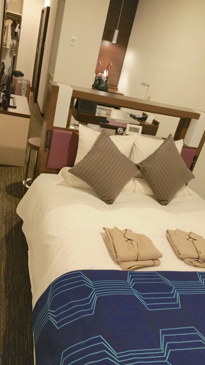 スーペリアダブルの客室のベッド