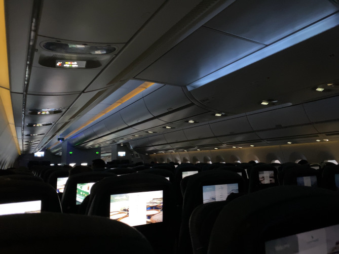 A350の機内の様子