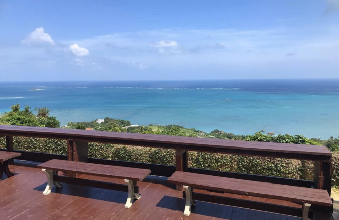 テラス席からの景色